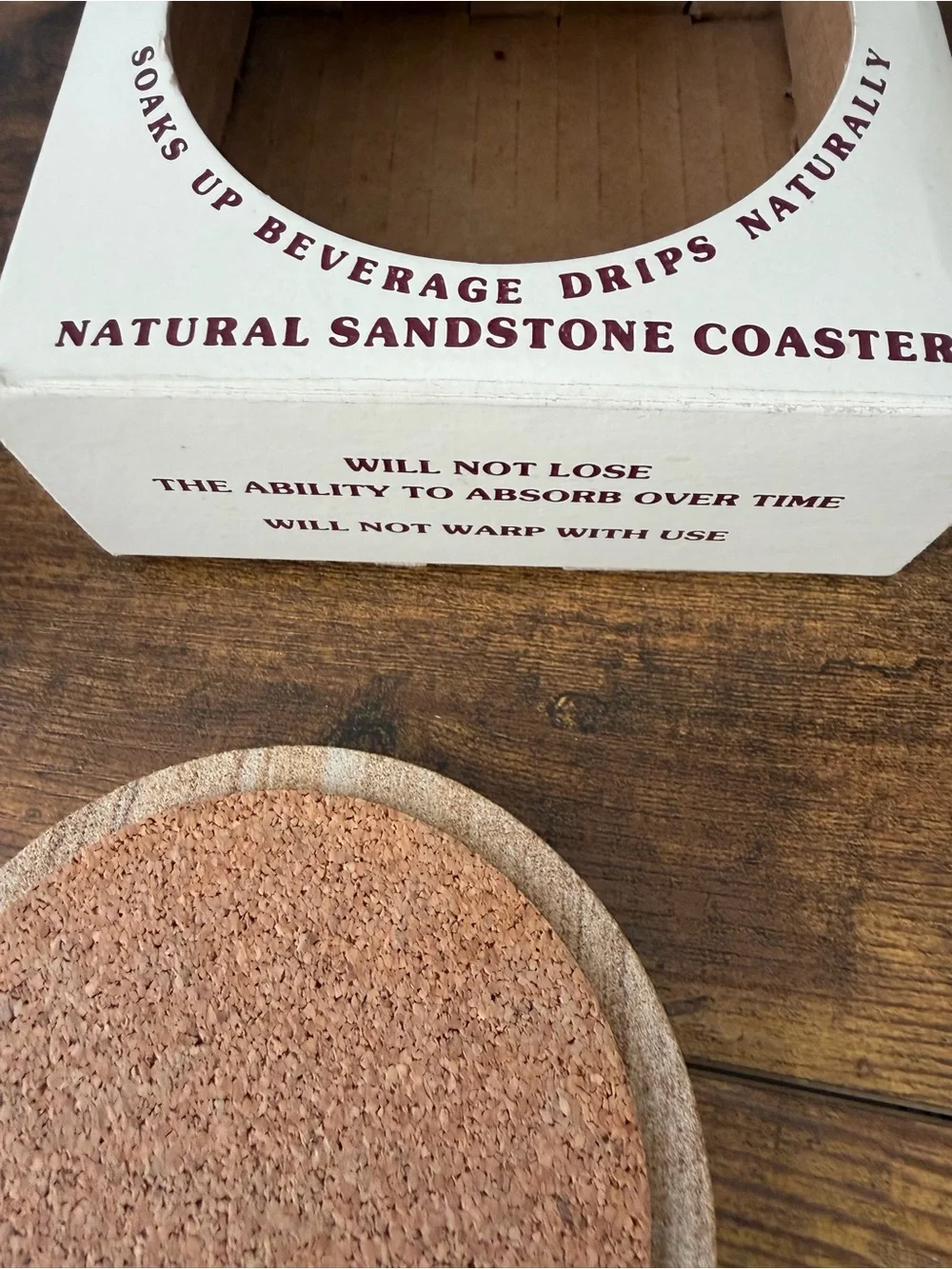 Vintage Thirstystone Sandstone Coaster Set 4 Kachina Dancer Box USA 1988 Cork